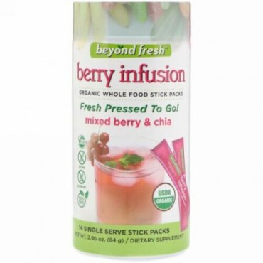 Beyond Fresh, ベリー配合、ミックスベリー & チア、14回分スティックパック (Discontinued Item)