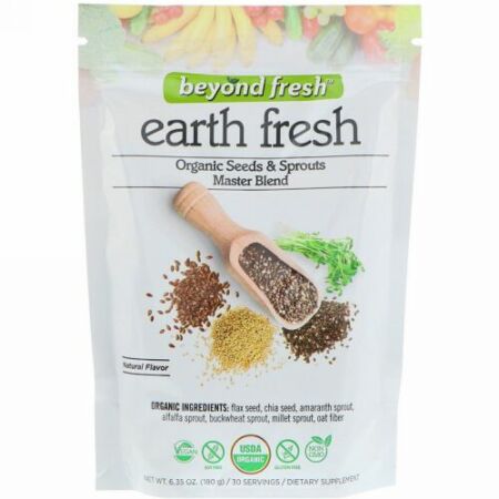 Beyond Fresh, アースフレッシュ、オーガニックのシードとスプラウトのマスターブレンド、ナチュラルな味、6.35 oz (180 g) (Discontinued Item)