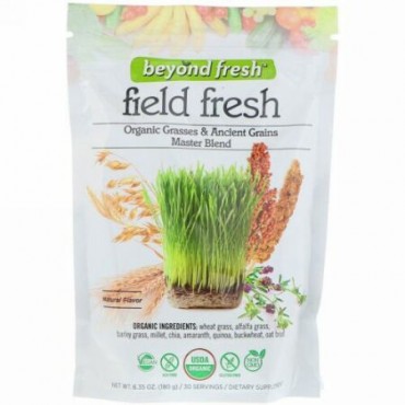 Beyond Fresh, フィールドフレッシュ、オーガニックグラス & 古代の穀物マスターブレンド、ナチュラルフレーバー、6.35オンス (180 g) (Discontinued Item)