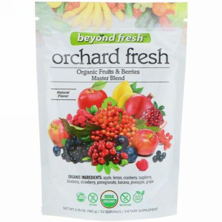 Beyond Fresh, オーチャードフレッシュ、オーガニックフルーツ & ベリーズマスターブレンド、ナチュラルフレーバー、6.35オンス (180 g) (Discontinued Item)