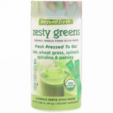 Beyond Fresh, ゼスティーグリーン、14回分スティックパック (Discontinued Item)