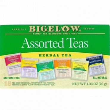 Bigelow, ハーブティーバラエティパック、18包、1.03オンス (29 g) (Discontinued Item)