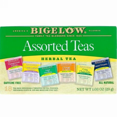 Bigelow, ハーブティーバラエティパック、18包、1.03オンス (29 g) (Discontinued Item)