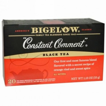 Bigelow, コンスタント・コメント®, 紅茶, ティーバッグ 20 袋, 1.18 オンス (33 g) (Discontinued Item)