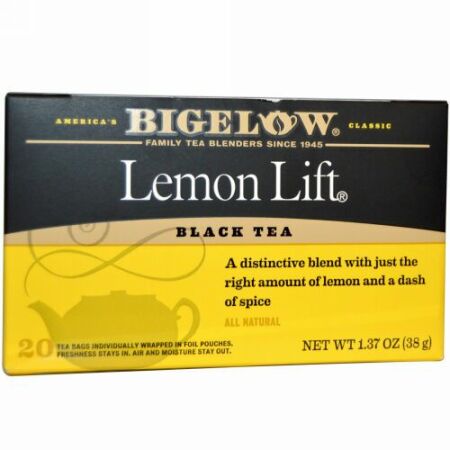 Bigelow, Lemon Lift、ブラック・ティー、ティーバッグ20 個、 1.37 オンス (38 g) (Discontinued Item)
