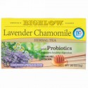 Bigelow, Herbal Tea, Lavender Chamomile Plus Probiotics, 18 Tea Bags, .98 oz (27 g) (Discontinued Item)