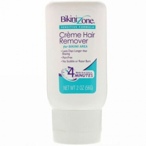 Bikini Zone, クリーム・ヘア・リムーバー、ビキニライン用、敏感肌用フォーミュラ、2 オンス (56 g) (Discontinued Item)