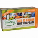 Biobag, 背の高い13ガロン フードスクラップバッグ, 12バッグ, 22.2インチ×29.0インチ×0 .68ミル (Discontinued Item)
