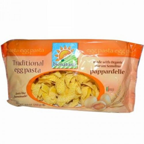 Bionaturae, トラディショナルエッグパスタ、 パッパルデッレ、 8.8 oz (250 g) (Discontinued Item)