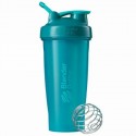 Blender Bottle, BlenderBottle（ブレンダーボトル）、クラシック（ループ付き）、青緑色、28 oz (Discontinued Item)