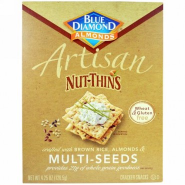 Blue Diamond, Artisan Nut-Thins、マルチシード・クラッカースナック、4.25 オンス (120.5 g) (Discontinued Item)
