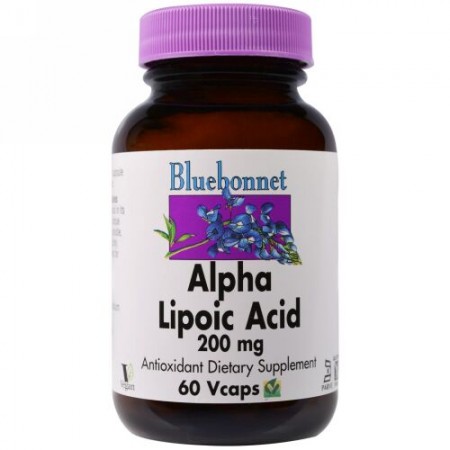 Bluebonnet Nutrition, アルファリポ酸、200 mg、60ベジキャップ