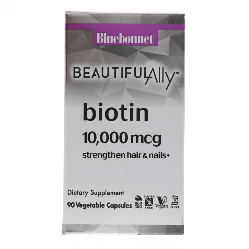 Bluebonnet Nutrition, ビューティフルアライ、ビオチン、10,000 mcg、90野菜カプセル (Discontinued Item)