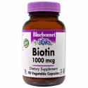 Bluebonnet Nutrition, ビオチン、1,000 mcg、90ベジカプセル (Discontinued Item)