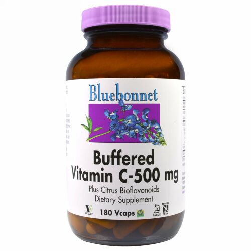 Bluebonnet Nutrition, バッファード ビタミンC、500 mg、180ベジカプセル