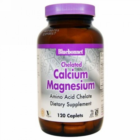 Bluebonnet Nutrition, キレート カルシウム マグネシウム、120 カプレット