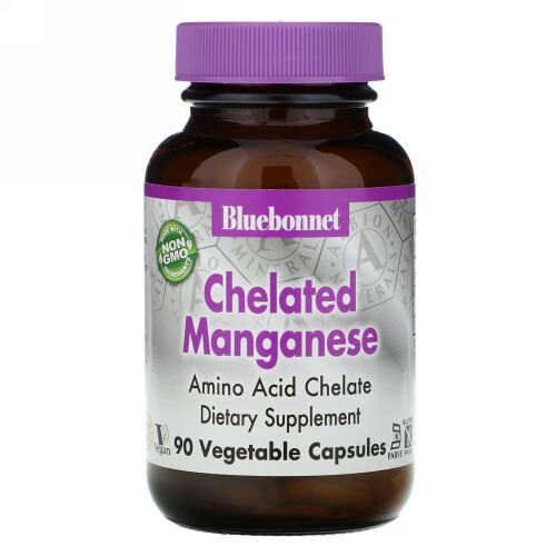 Bluebonnet Nutrition, キレート化マンガン、90ベジキャップ