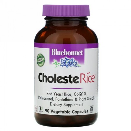 Bluebonnet Nutrition, CholesteRice, 90 Vegetable Capsules