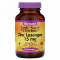 Bluebonnet Nutrition, EarthSweet（アーススィート）、亜鉛トローチ、天然オレンジ風味、15mg、60粒