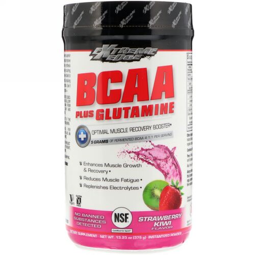 Bluebonnet Nutrition, エクストリームエッジ、BCAA＋グルタミン、ストロベリーキウイ風味、375g（13.23 oz） (Discontinued Item)