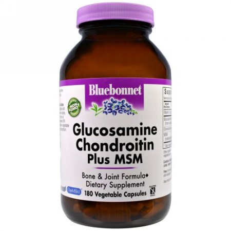 Bluebonnet Nutrition, Glucosamine Chondroitin Plus MSM, 180 Vegetable Capsules