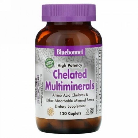 Bluebonnet Nutrition, キレート マルチミネラル、高い効力、120 カプセル