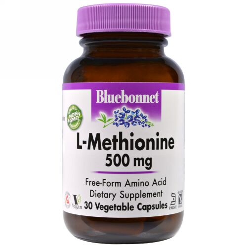 Bluebonnet Nutrition, L-メチオニン、500 mg、30ベジキャップ (Discontinued Item)