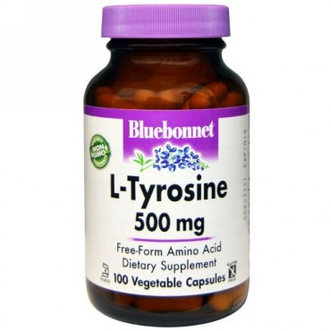 Bluebonnet Nutrition, L-チロシン, 500 mg, 100ベジタブルカプセル (Discontinued Item)