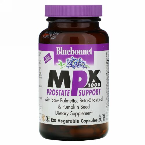 Bluebonnet Nutrition, MPX1000, 前立腺のサポート, 120粒（ベジタブルカプセル）