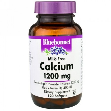 Bluebonnet Nutrition, Milk-Free Calcium, 1,200 mg, 120 Softgels (Discontinued Item)