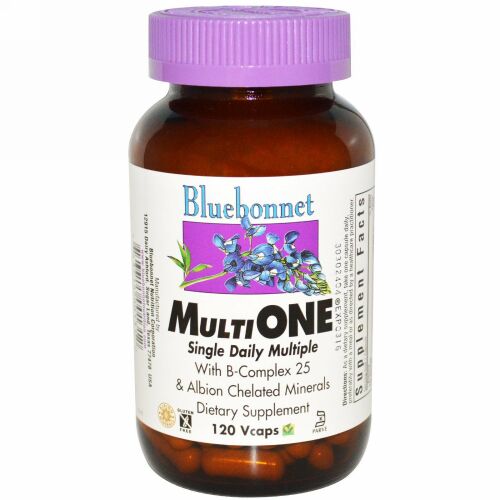 Bluebonnet Nutrition, マルチ ワン、シングル デイリー マルチプル、120ベジカプセル