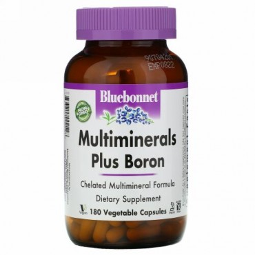Bluebonnet Nutrition, マルチミネラル、ボロンをプラス、180ベジカプセル