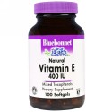 Bluebonnet Nutrition, 天然ビタミン E、400 IU、ソフトジェル100個 (Discontinued Item)