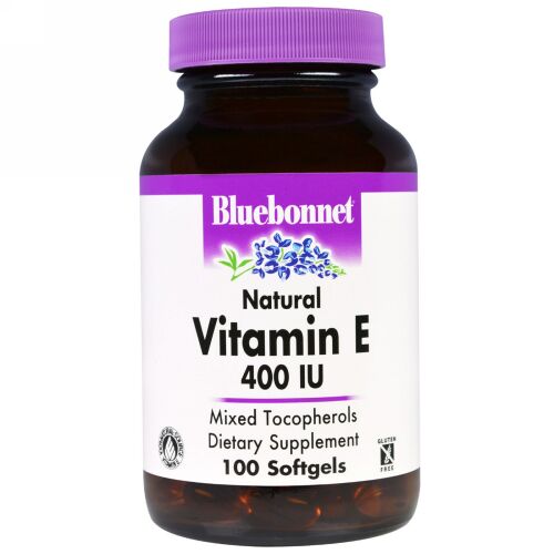 Bluebonnet Nutrition, 天然ビタミン E、400 IU、ソフトジェル100個 (Discontinued Item)