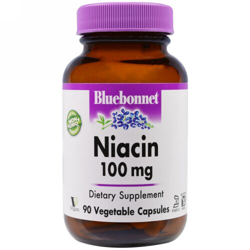 Bluebonnet Nutrition, Niacin, 100 mg, 90 Vcaps (Discontinued Item)