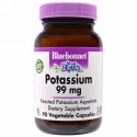 Bluebonnet Nutrition, Potassium, 99 mg, 90 Vegetable Capsules (Discontinued Item)