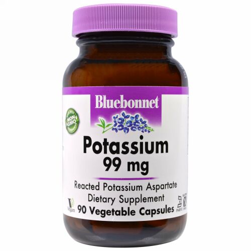 Bluebonnet Nutrition, Potassium, 99 mg, 90 Vegetable Capsules (Discontinued Item)