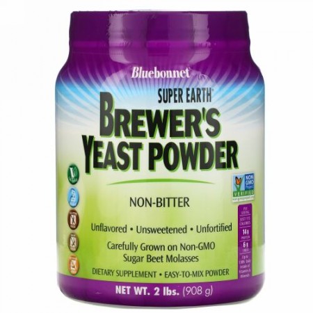 Bluebonnet Nutrition, Super Earth Brewer's Yeast、無香料、2ポンド(908 g)