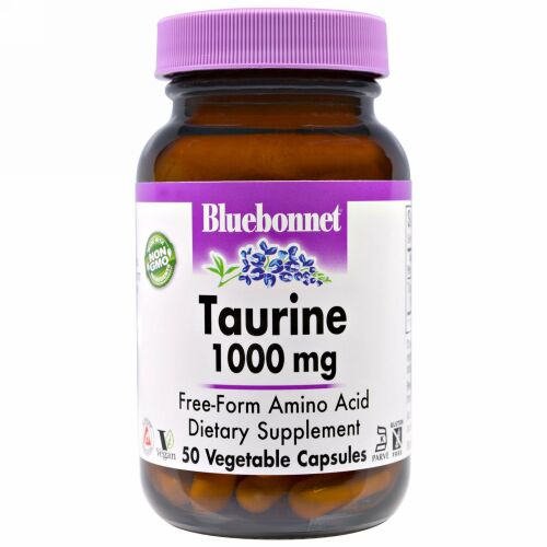 Bluebonnet Nutrition, タウリン、1,000 mg、50ベジキャップ
