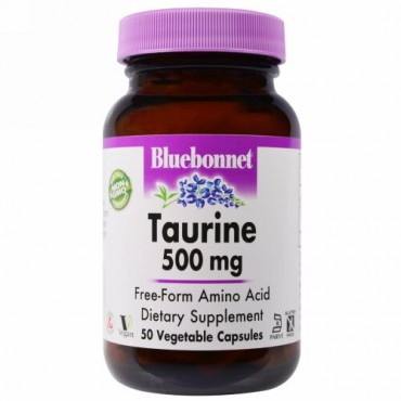 Bluebonnet Nutrition, タウリン、500 mg、50ベジカプセル (Discontinued Item)