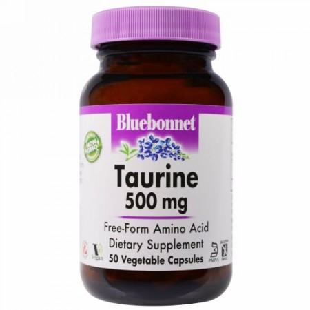 Bluebonnet Nutrition, タウリン、500 mg、50ベジカプセル (Discontinued Item)