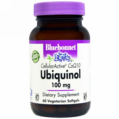 Bluebonnet Nutrition, ユビキノール、セルラー アクティブ CoQ10、100 mg、60ベジソフトジェル