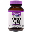 Bluebonnet Nutrition, Vitamin B-2, 100 mg, 100 Vcaps (Discontinued Item)