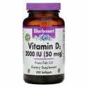 Bluebonnet Nutrition, ビタミンD3、2,000 IU、250ソフトジェル