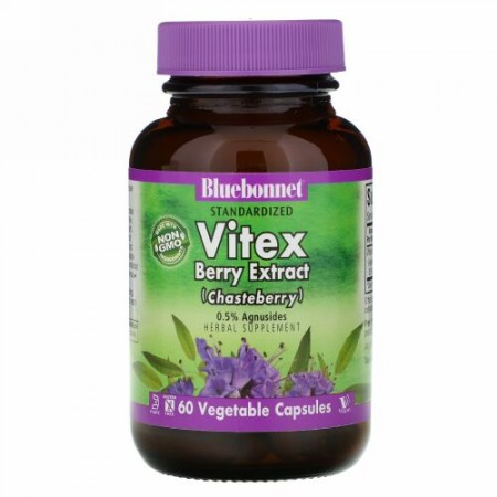Bluebonnet Nutrition, ヴァイテックス（Vitex）ベリーエキス、植物性カプセル60粒