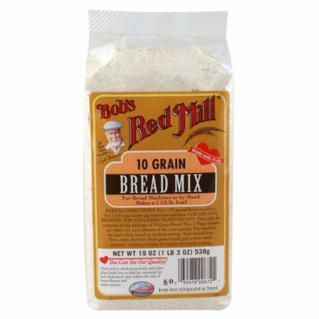 Bob's Red Mill, 10種穀物, 製パン用ミックス粉, 19オンス（538 g） (Discontinued Item)