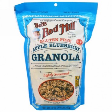 Bob's Red Mill, グルテンフリー グラノーラ,アップルブルーベリー, 12オンス (340 g)