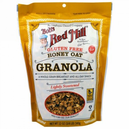 Bob's Red Mill, グルテンフリーグラノーラ, ハニーオート, 12オンス (340 g)