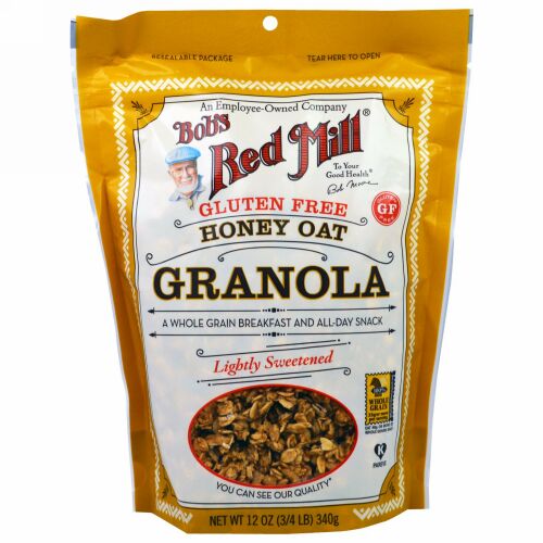 Bob's Red Mill, グルテンフリーグラノーラ, ハニーオート, 12オンス (340 g)
