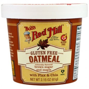 Bob's Red Mill, オートミール、ブラウンシュガー、メイプル、2.15オンス（61g）